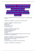 PMHNP Boards - Purple Book Exam Questions with Correct Solutions&vert;&vert; Updated 2025&sol;2026 Syllabus&vert;&vert;Already Graded 100&percnt; Guaranteed Pass&excl;&excl;&excl;<<Brand New Version>>