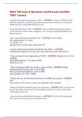 MHA 707 Exam C Questions And Answers Verified  100&percnt; Correct