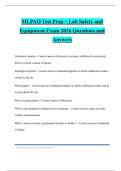 MLPAO Test Prep ~ Lab Safety and Equipment Exam 2026 Questions and Answers