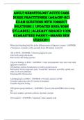 Adult-Gerontology Acute Care Nurse Practitioner &lpar;AGACNP-BC&rpar; Exam Questions with Correct Solutions&vert;&vert; Updated 2025&sol;2026 Syllabus&vert;&vert;Already Graded 100&percnt; Guaranteed Pass&excl;&excl;&excl;<<Brand New Version>>