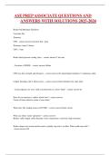 ASE PREP ASSOCIATE QUESTIONS AND ANSWERS WITH SOLUTIONS 2025-2026