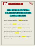 CODA BOARD EXAM ACTUAL 2025&sol;2026 QUESTIONS AND 100&percnt; CORRECT ANSWERS