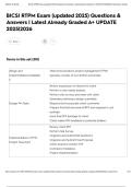 BICSI RTPM Exam &lpar;updated 2025&rpar; Questions & Answers &vert; Latest Already Graded A&plus; UPDATE 2025&vert;2026