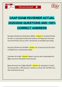 CAAP EXAM REVIEWER ACTUAL 2025&sol;2026 QUESTIONS AND 100&percnt; CORRECT ANSWERS