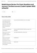 Relativityone Review Pro Exam Questions and Answers &lpar;Verified Answers&rpar; &lpar;Latest Update 2025&rpar; UPDATE&excl;&excl;