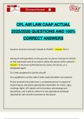 CPL AIR LAW CAAP ACTUAL 2025&sol;2026 QUESTIONS AND 100&percnt; CORRECT ANSWERS