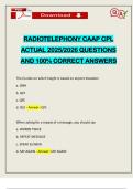 RADIOTELEPHONY CAAP CPL ACTUAL 2025&sol;2026 QUESTIONS AND 100&percnt; CORRECT ANSWERS