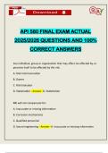 PACKAGE DEAL&colon;&colon;&colon; API 580 EXAMS ACTUAL 2025&sol;2026 Q&A 100&percnt; PASS