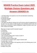 NDAEB Practice Exam 2025&colon; 300&plus; DA Questions & Answers &vert; Graded A&plus;
