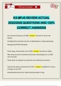 KS MPJE REVIEW ACTUAL 2025&sol;2026 QUESTIONS AND 100&percnt; CORRECT ANSWERS