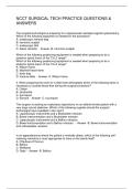 NCCT SURGICAL TECH PRACTICE QUESTIONS & ANSWERS