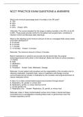 NCCT PRACTICE EXAM QUESTIONS & ANSWERS