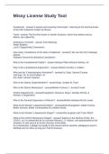 Missy License Study Tool Questions and Answers