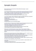 Synoptic Gospels Questions and Answers 2025