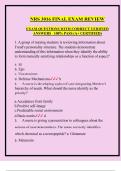 NRS 3016 FINAL EXAM REVIEW  EXAM QUESTIONS WITH CORRECT VERIFIED  ANSWERS   100&percnt; PASS &lpar;A&plus; CERTIFIED