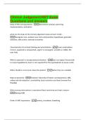 Clinical Judgement&sol;RRT Exam  Questions and answers