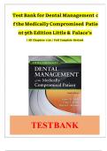 Test Bank for Dental Management of the Medically Compromised Patient&comma; 9th Edition &ndash; James W&period; Little &ndash; Complete Exam Questions & Answers