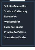 Solution Manual for Statistics for Nursing Research A Workbook for Evidence-Based Practice 3rd Edition Susan Grove Daisha
