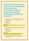 COMLEX Level 3 practice exam &lpar;Form 124&rpar; Exam With Actual 120 Questions & Verified Answers&comma;Plus Rationales&sol;Expert Verified For Guaranteed Pass Graded A&plus;&sol; 2025&sol;2026 &sol;Latest Update&sol;Instant Download Pdf