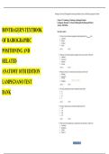 BONTRAGER'STEXTBOOK  OFRADIOGRAPHIC  POSITIONING AND  RELATED  ANATOMY10THEDITION  LAMPIGNANO TEST  BANK