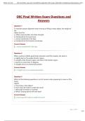 OEC Final Written Exam Questions and Answers