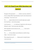 CSIT 121 Final Exam 2026 Questions and Answers