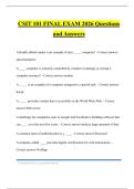 CSIT 101 FINAL EXAM 2026 Questions and Answers