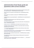 Administrative Final Study guide pt1 Questions with Correct Answers