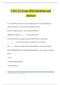 CSIT 111 Exam 2026 Questions and Answers