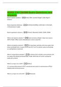 NURS 316 CSUSM Exam Questions and  answers 