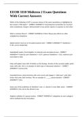 EEOB 3310 Midterm 2 Exam Questions With Correct Answers