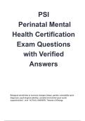 PSI Perinatal Mental Health Certification Exam &vert; Questions & Answers 2025