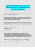 HESI PN Obstetrics&sol;Maternity Practice Exam Questions with Accurate Answers