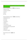 Clinical Judgement&sol;RRT Exam Questions and answers