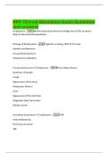 Clinical Judgement&sol;RRT Exam Questions and answers