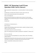 BMSC 207 Mastering A and P Exam Questions With Correct Answers 