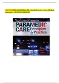 TEST BANK FOR PARAMEDIC CARE: Principles & Practice Volume 3: Medical Emergencies  5TH EDITION, BLEDSOE.