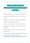 CIBTAC&sol;CIDESCO BEAUTY SERVICES PAPER Exam 2026 Questions and Answers
