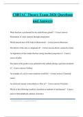 CIBTAC Theory Exam 2026 Questions and Answers