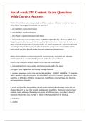 Social work 238 Content Exam Questions With Correct Answers 