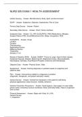 NURS 525 EXAM 1 HEALTH ASSESSMENT