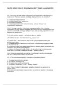 NURS 525 EXAM 1 REVIEW QUESTIONS & ANSWERS