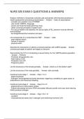 NURS 525 EXAM 5 QUESTIONS & ANSWERS