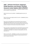 A&P - Airframe Oral Exam &lpar;Jeppesen&rpar; EXAM Questions and Answers &lpar;Verified Answers&rpar; &lpar;Latest Update 2025&rpar; UPDATE&excl;&excl;