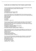 NURS 525 OXYGENATION TEST BANK QUESTIONS