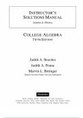 Instructor&rsquo;s Solutions Manual for College Algebra 5th Edition by Beecher&comma; Penna & Bittinger