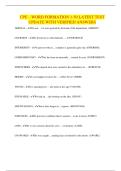 CPE &ndash; WORD FORMATION 1-50 LATEST TEST UPDATE WITH VERIFIED ANSWERS