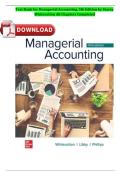 Test Bank for Managerial Accounting 5th Edition by Stacey M&period; Whitecotton&comma; Robert Libby&comma; Fred Phillips &vert; Verified 2025&sol;2026 Updates