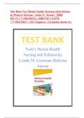 Test Bank For Mental Health Nursing Sixth Edition by Robynn Gorman&comma; Linda M&period;&semi; Anwar&vert;&vert;ISBN NO&colon;10&comma;1719645604&vert;&vert;ISBN NO&colon;13&comma;978-1719645607&vert;&vert;All Chapters&vert;&vert;Complete Guide A&plus;&period;