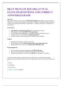 BKAT 9R EXAM 2025-2026 ACTUAL  EXAM 150 QUESTIONS AND CORRECT ANSWERS&vert;AGRADE 